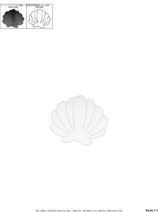 Shell embroidery designs - Deep sea shells embroidery design machine embroidery pattern - Ocean embroidery file - Beach embroidery download