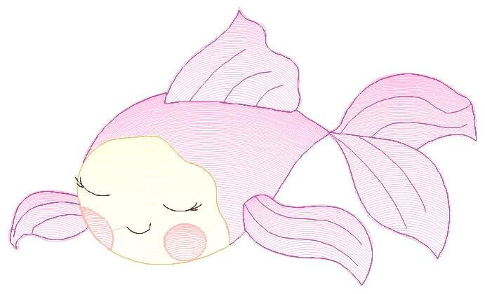 Fish embroidery designs - Ocean animals embroidery design machine embroidery pattern - Sleeping fish embroidery file - delicate sea animals Marcia Embroidery