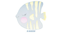 Charger l&#39;image dans la galerie, Fish embroidery designs - Ocean animals embroidery design machine embroidery pattern - Sleeping fish embroidery file - delicate sea animals
