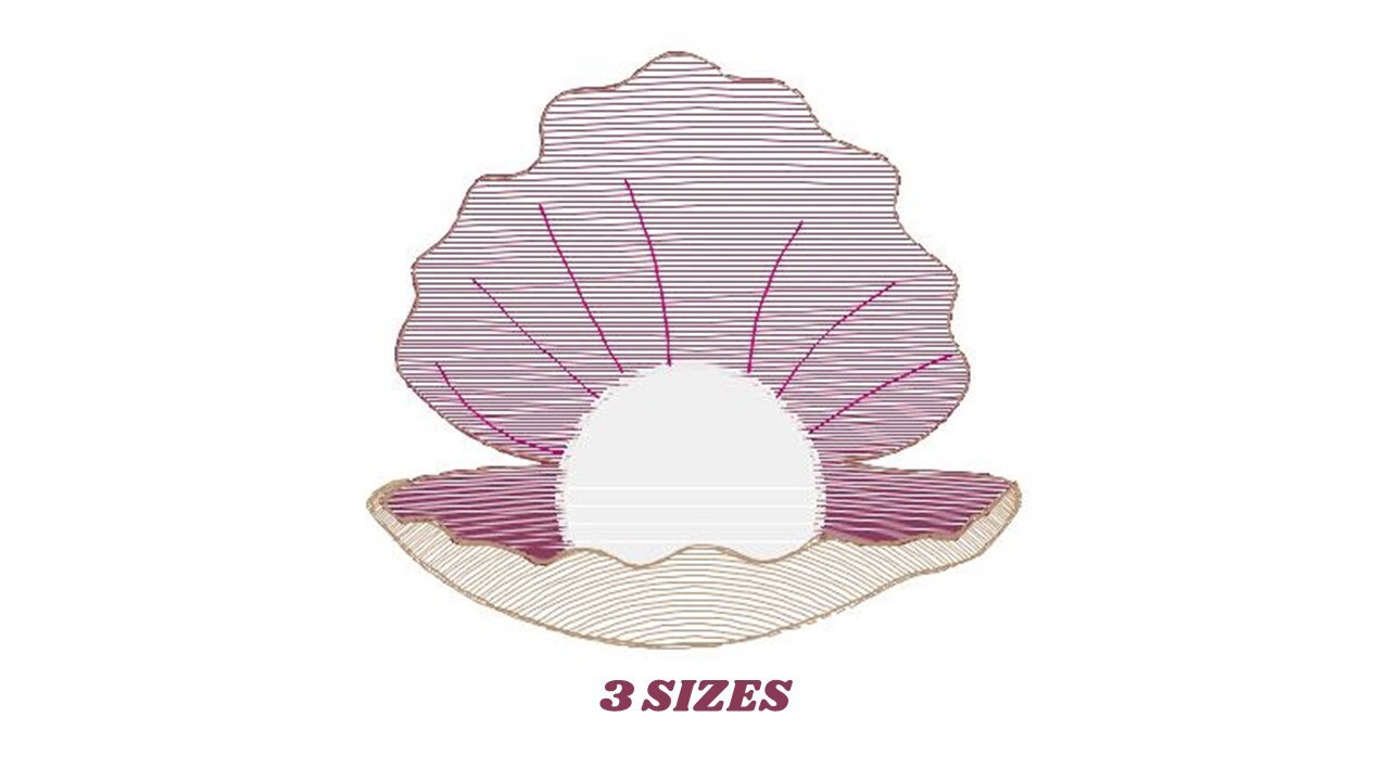 Ocean Pearl embroidery designs - Deep sea shells machine embroidery pattern - Children file - Instant digital download pes jef dst hus vp3 Marcia Embroidery