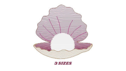 Ocean Pearl embroidery designs - Deep sea shells machine embroidery pattern - Children file - Instant digital download pes jef dst hus vp3 Marcia Embroidery