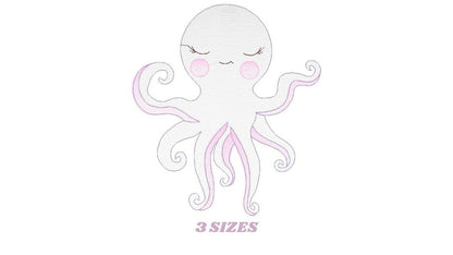 Jellyfish embroidery design - Octopus embroidery designs machine embroidery pattern - Ocean animals embroidery - instant digital download Marcia Embroidery