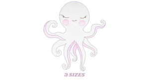 Jellyfish embroidery design - Octopus embroidery designs machine embroidery pattern - Ocean animals embroidery - instant digital download