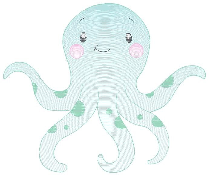 Jellyfish embroidery design - Octopus embroidery designs machine embroidery pattern - Ocean animals embroidery - instant digital download - Marcia Embroidery