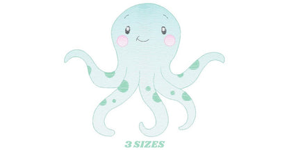 Jellyfish embroidery design - Octopus embroidery designs machine embroidery pattern - Ocean animals embroidery - instant digital download - Marcia Embroidery