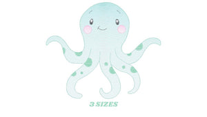 Jellyfish embroidery design - Octopus embroidery designs machine embroidery pattern - Ocean animals embroidery - instant digital download