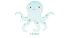 Load image into Gallery viewer, Jellyfish embroidery design - Octopus embroidery designs machine embroidery pattern - Ocean animals embroidery - instant digital download
