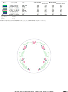 Floral Monogram Frame embroidery designs - Flower Laurel wreath embroidery design machine embroidery pattern - instant digital download pes