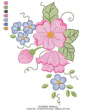 Charger l&#39;image dans la galerie, Flowers embroidery designs - Flower embroidery design machine embroidery pattern - Floral embroidery file - instant download digital file
