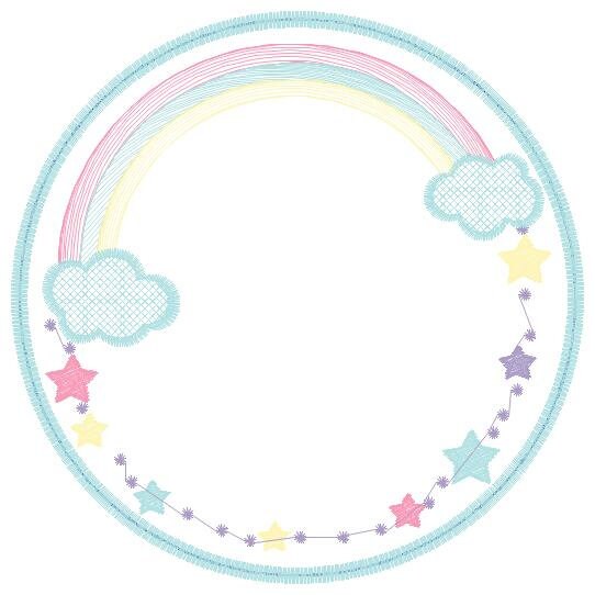 Rainbow Monogram Frame embroidery designs - Stars frame embroidery design machine embroidery pattern - Patch embroidery download pes jef hus - Marcia Embroidery