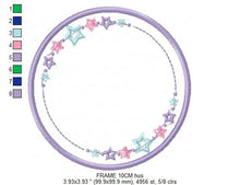 Load image into Gallery viewer, Monogram Frame embroidery designs - Stars frame embroidery design machine embroidery pattern - Delicate frame embroidery download pes jef
