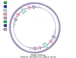 Monogram Frame embroidery designs - Stars frame embroidery design machine embroidery pattern - Delicate frame embroidery download pes jef