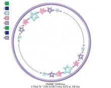 Load image into Gallery viewer, Monogram Frame embroidery designs - Stars frame embroidery design machine embroidery pattern - Delicate frame embroidery download pes jef
