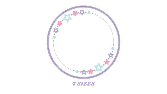 Monogram Frame embroidery designs - Stars frame embroidery design machine embroidery pattern - Delicate frame embroidery download pes jef