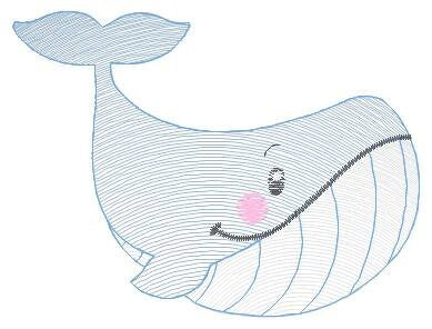 Whale embroidery designs - Fish embroidery design machine embroidery pattern - Ocean embroidery file - sea animal embroidery whale design Marcia Embroidery