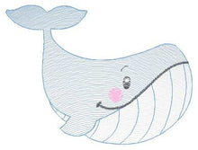 Charger l&#39;image dans la galerie, Whale embroidery designs - Fish embroidery design machine embroidery pattern - Ocean embroidery file - sea animal embroidery whale design
