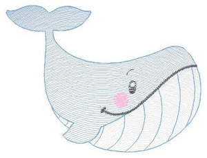 Whale embroidery designs - Fish embroidery design machine embroidery pattern - Ocean embroidery file - sea animal embroidery whale design