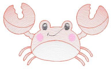 Crab embroidery design - Beach embroidery designs machine embroidery pattern - animal embroidery file - kid sea beach instant download