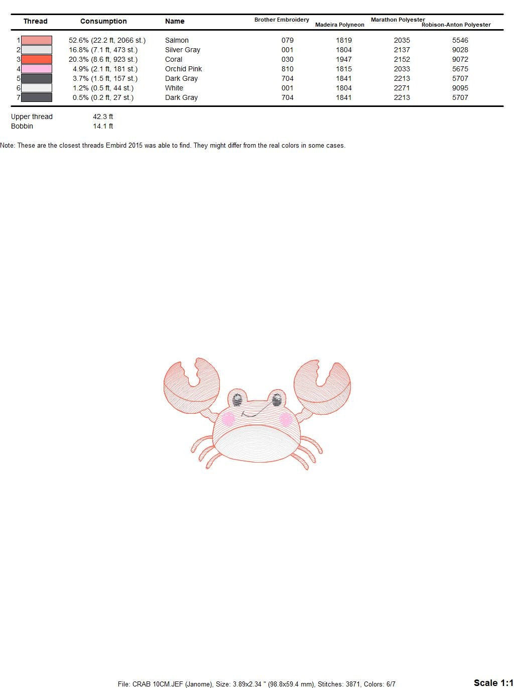 Crab embroidery design - Beach embroidery designs machine embroidery pattern - animal embroidery file - kid sea beach instant download