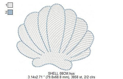Shell embroidery designs - Deep sea shells embroidery design machine embroidery pattern - Ocean embroidery file - Beach embroidery download - Marcia Embroidery