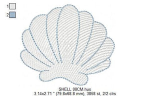 Shell embroidery designs - Deep sea shells embroidery design machine embroidery pattern - Ocean embroidery file - Beach embroidery download