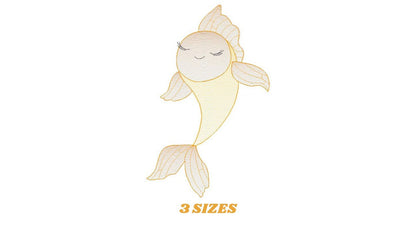 Fish embroidery designs - Sea Ocean animals embroidery design machine embroidery pattern - Carp embroidery file - instant download pes jef Marcia Embroidery
