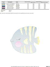 Carica l&#39;immagine nel visualizzatore di Gallery, Fish embroidery designs - Ocean animals embroidery design machine embroidery pattern - Sleeping fish embroidery file - delicate sea animals
