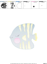 Laden Sie das Bild in den Galerie-Viewer, Fish embroidery designs - Ocean animals embroidery design machine embroidery pattern - Sleeping fish embroidery file - delicate sea animals
