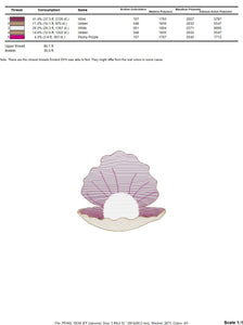Pearl embroidery designs - Deep sea shells embroidery design machine embroidery pattern - Children embroidery file - embroidery download pes