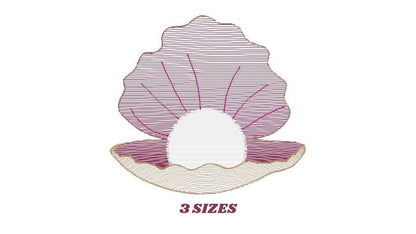 Ocean Pearl embroidery designs - Deep sea shells machine embroidery pattern - Children file - Instant digital download pes jef dst hus vp3 Marcia Embroidery