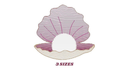 Ocean Pearl embroidery designs - Deep sea shells machine embroidery pattern - Children file - Instant digital download pes jef dst hus vp3 Marcia Embroidery