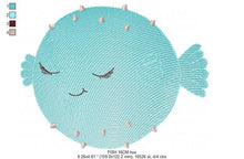 Carica l&#39;immagine nel visualizzatore di Gallery, Puffer Fish embroidery designs - Ocean animals embroidery design machine embroidery pattern - Sleeping fish embroidery file - sea animals
