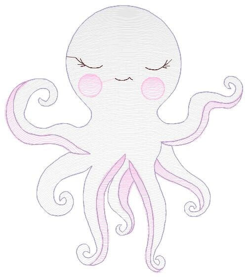 Jellyfish embroidery design - Octopus embroidery designs machine embroidery pattern - Ocean animals embroidery - instant digital download Marcia Embroidery