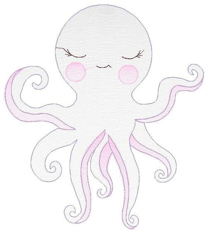 Jellyfish embroidery design - Octopus embroidery designs machine embroidery pattern - Ocean animals embroidery - instant digital download Marcia Embroidery
