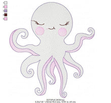 Charger l&#39;image dans la galerie, Jellyfish embroidery design - Octopus embroidery designs machine embroidery pattern - Ocean animals embroidery - instant digital download
