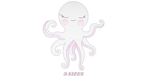 Jellyfish embroidery design - Octopus embroidery designs machine embroidery pattern - Ocean animals embroidery - instant digital download