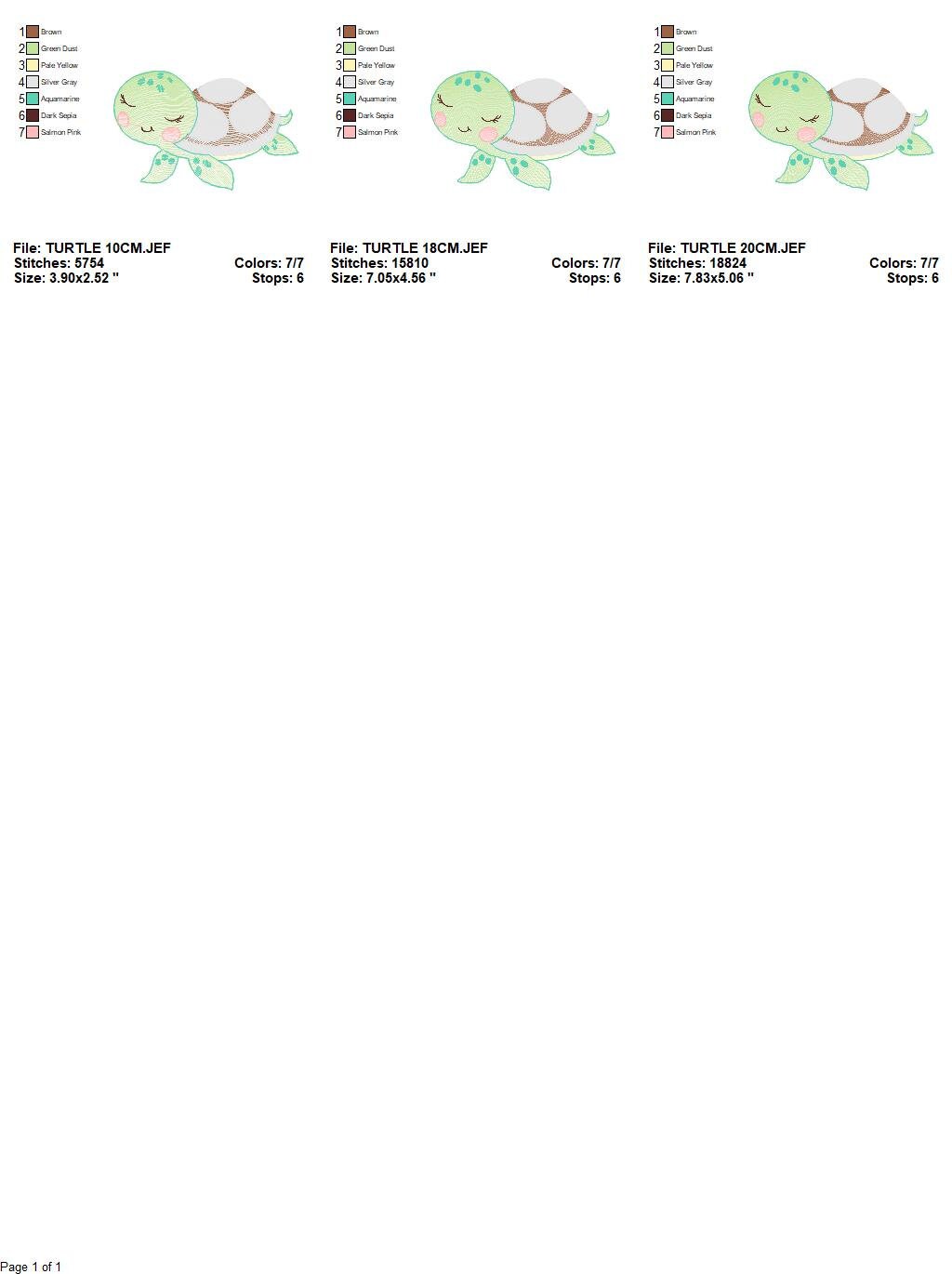 Turtle embroidery designs - Ocean animals embroidery design machine embroidery pattern - Sleeping Turtle embroidery - delicate sea animal