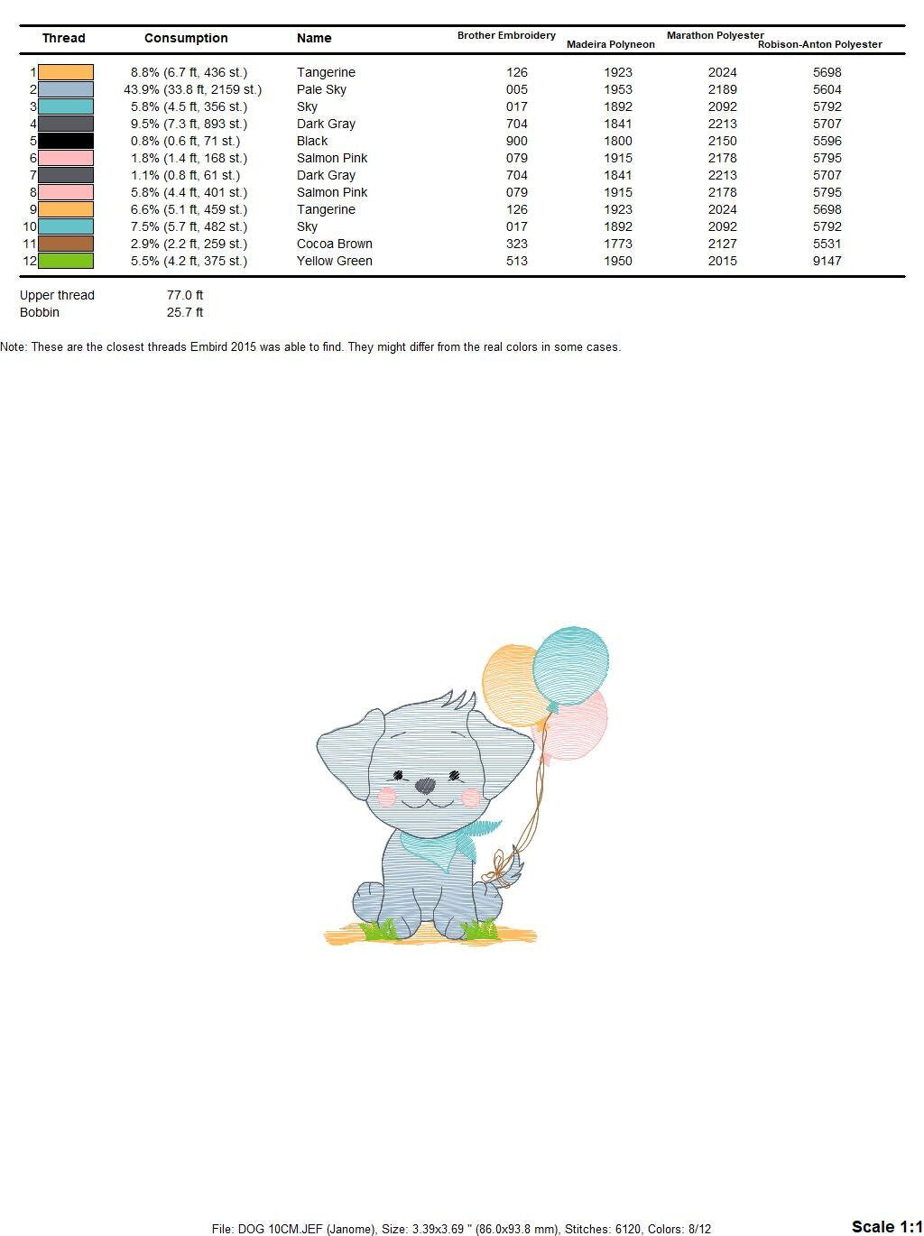Dogs embroidery designs - Dog embroidery design machine embroidery pattern - Puppy embroidery file -  Birthday embroidery instant download Marcia Embroidery