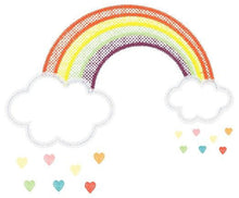 Charger l&#39;image dans la galerie, Rainbow embroidery design - Cloud embroidery designs machine embroidery pattern - Sky embroidery file - Nursery cloud digital download pes
