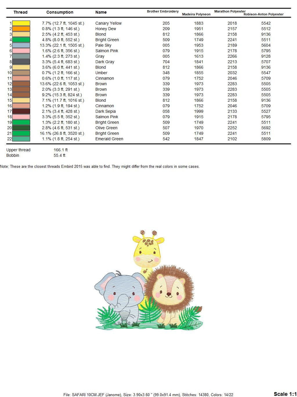 Safari embroidery designs - Animals embroidery design machine embroidery pattern - Elephant embroidery file - Giraffe embroidery Lion design Marcia Embroidery