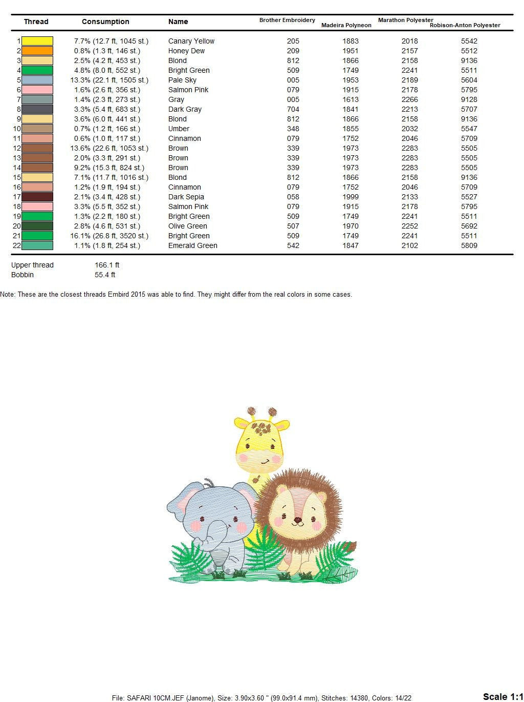 Safari embroidery designs - Animals embroidery design machine embroidery pattern - Elephant embroidery file - Giraffe embroidery Lion design