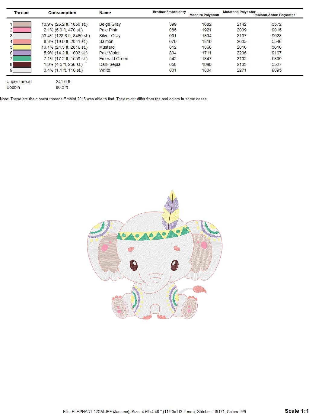 Indian Elephant embroidery designs - Animal embroidery design machine embroidery pattern - Boy embroidery file - elephant with body paint