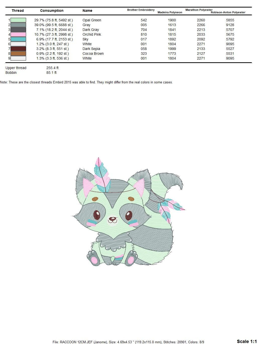 Raccoon embroidery designs - Indian Animal embroidery design machine embroidery pattern - Woodland animal embroidery file - Boy embroidery Marcia Embroidery