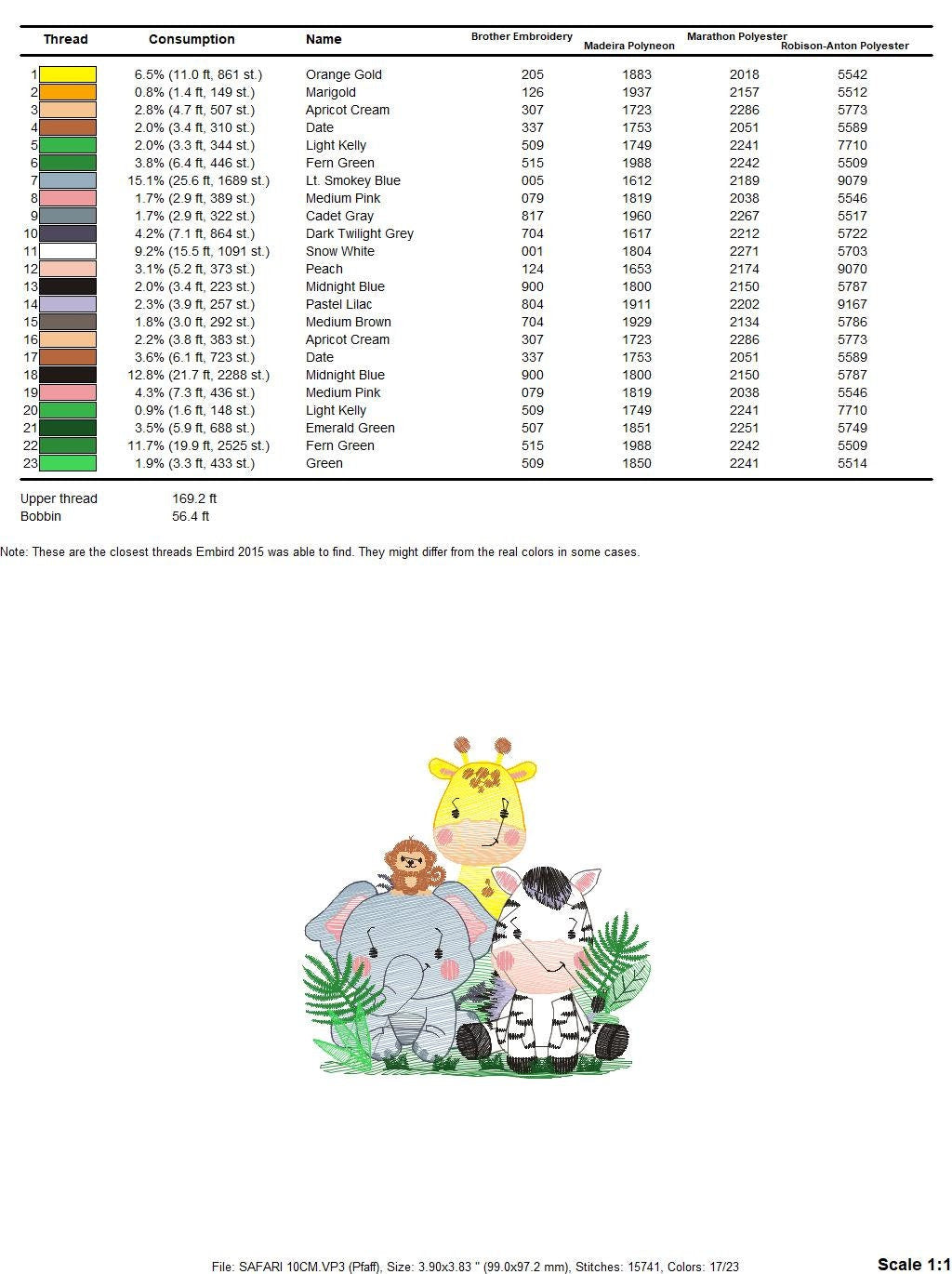 Safari embroidery designs - Animals embroidery design machine embroidery pattern - Elephant embroidery file - Zebra embroidery Giraffe Marcia Embroidery