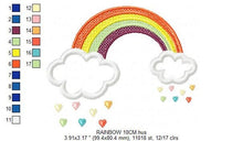 Laden Sie das Bild in den Galerie-Viewer, Rainbow embroidery design - Cloud embroidery designs machine embroidery pattern - Sky embroidery file - Nursery cloud digital download pes
