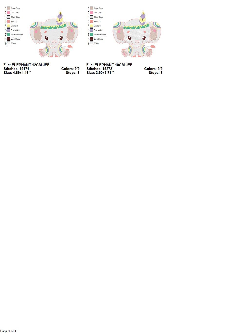 Indian Elephant embroidery designs - Animal embroidery design machine embroidery pattern - Boy embroidery file - elephant with body paint