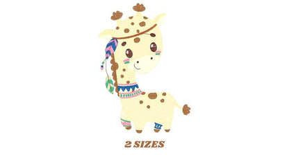 Giraffe embroidery designs - Indian animals embroidery design machine embroidery pattern - Baby boy embroidery file - instant download pes - Marcia Embroidery