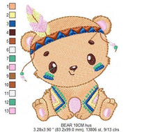 Laden Sie das Bild in den Galerie-Viewer, Bear embroidery designs - Indian embroidery design machine embroidery pattern - Baby Boy embroidery file - instant download bear in a frame
