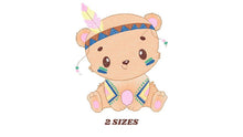 Carica l&#39;immagine nel visualizzatore di Gallery, Bear embroidery designs - Indian embroidery design machine embroidery pattern - Baby Boy embroidery file - instant download bear in a frame
