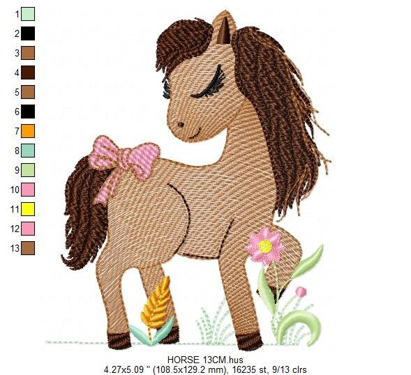 Horse embroidery design - Farm animals embroidery designs machine embroidery pattern - Horse ranch embroiery file - instant download pes